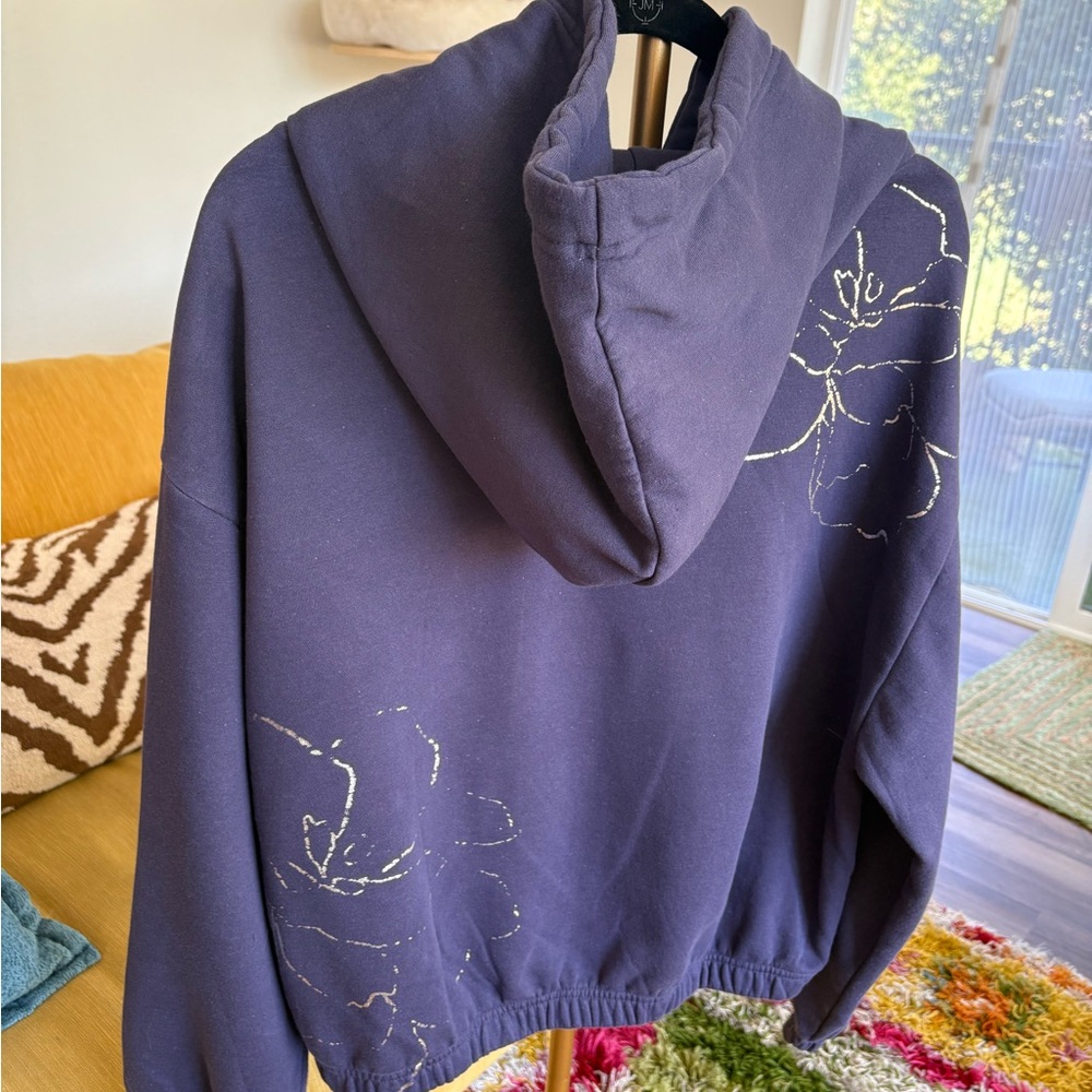 daily practice by Anthropologie purple hooded sweatshirt - Picture 2 of 11